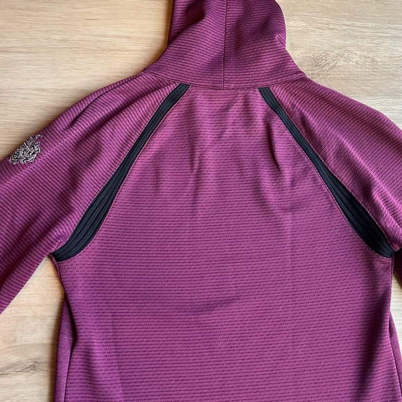 Nike Aeroreact L/S Athletic Turtleneck Pullover, Maroon with Thumb Holes XS - Picture 9 of 14